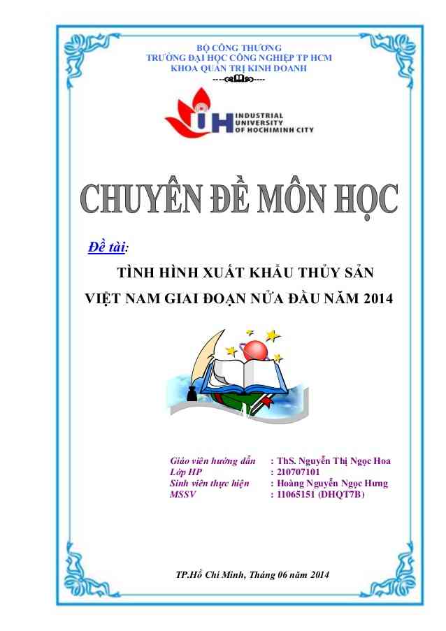 Trường ĐH Nha Trang- Hướng dẫn trình bày bố cục cho đồ án, luận văn tốt nghiệp tốt nhất