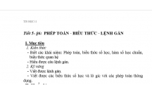 TIN HỌC : 	Các phép toán Logic