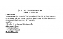 TIẾNG ANH 3 : THIS IS MY HOUSE - ĐÂY LÀ NHÀ CỦA TÔI - LESSON 5