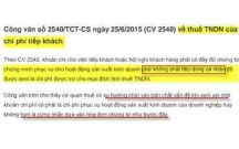 Làm sao để chi phí tiếp khách là hợp lý khi tính thuế