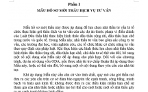 MẪU HỒ SƠ MỜI THẦU DỊCH VỤ TƯ VẤN