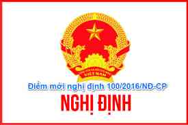 Nghị định 100/2016/NĐ-CP