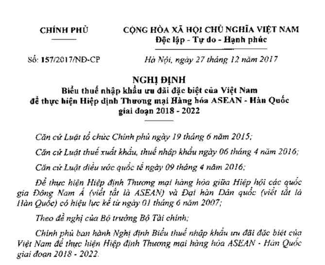 Nghị định 157/2017/NĐ-CP
