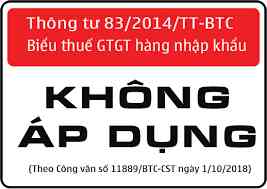 Thông tư 83/2014/TT-BTC hướng dẫn thực hiện thuế GTGT theo danh mục hàng hóa nhập khẩu