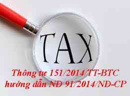 Thông tư số 151/2014/TT-BTC ngày 10/10/2014