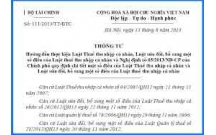 Thông tư 111/2013/TT-BTC ngày 15/08/2013 thực hiện luật thuế TNCN