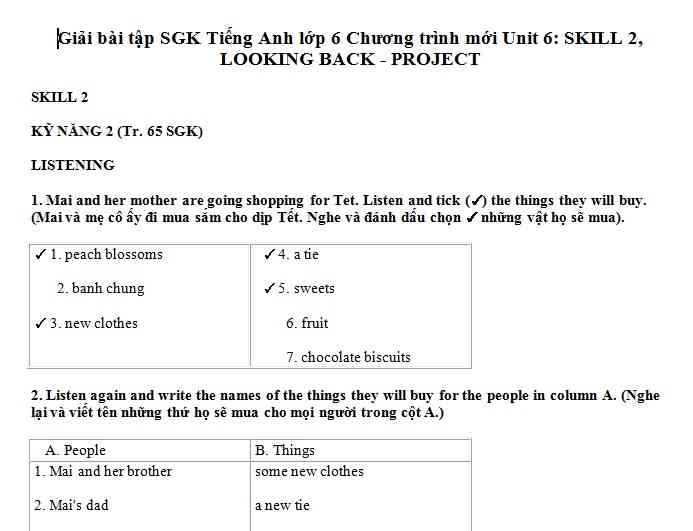 GBT tiếng Anh lớp 10 bài số 1