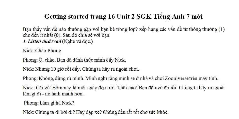 Hướng dẫn GBT tiếng Anh lớp 10 trong sách bài tập bài số 10
