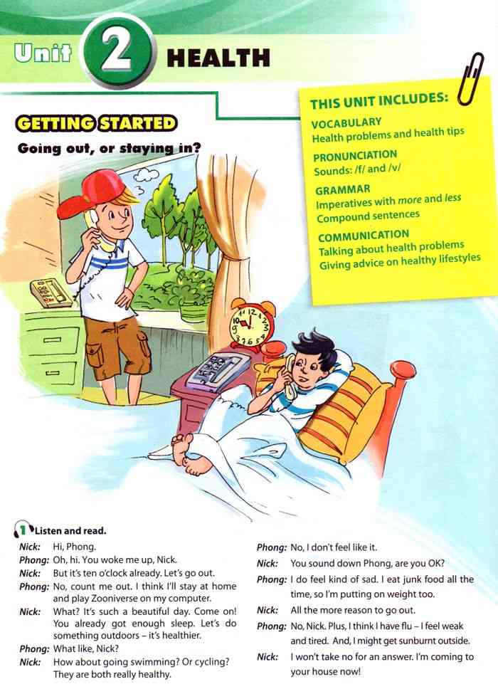 Tiếng Anh lớp 7 Chương trình mới Unit 2 - Health