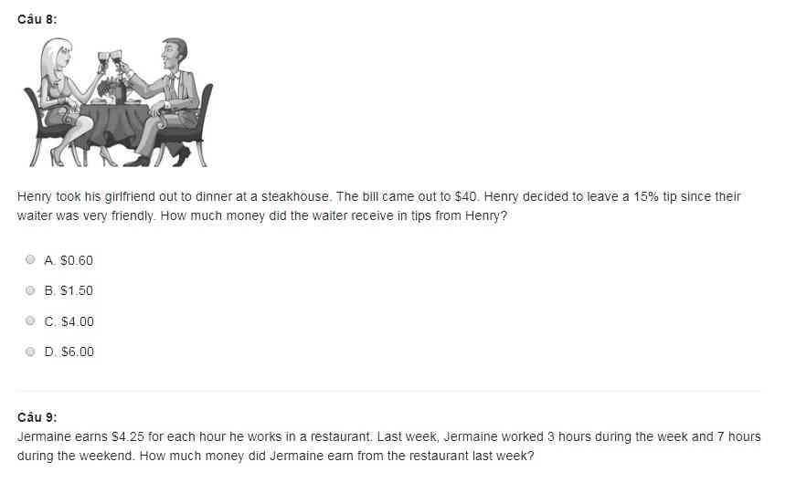 Bài tập Tiếng Anh lớp 8 Unit 8 -  Đề 1