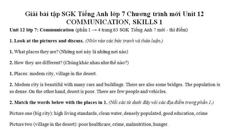 Hướng dẫn GBT tiếng Anh lớp 7 bài số 12.2