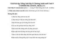 Giải bài tập Tiếng Anh lớp 9 mới Unit 9 COMMUNICATION