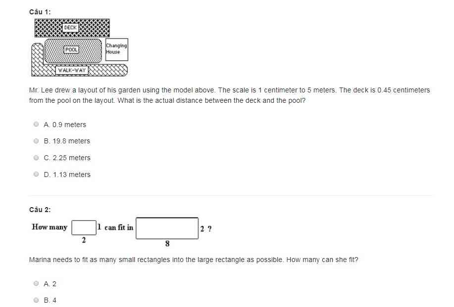 IOE tiếng Anh lớp 4 lần 4 niên khóa 2013