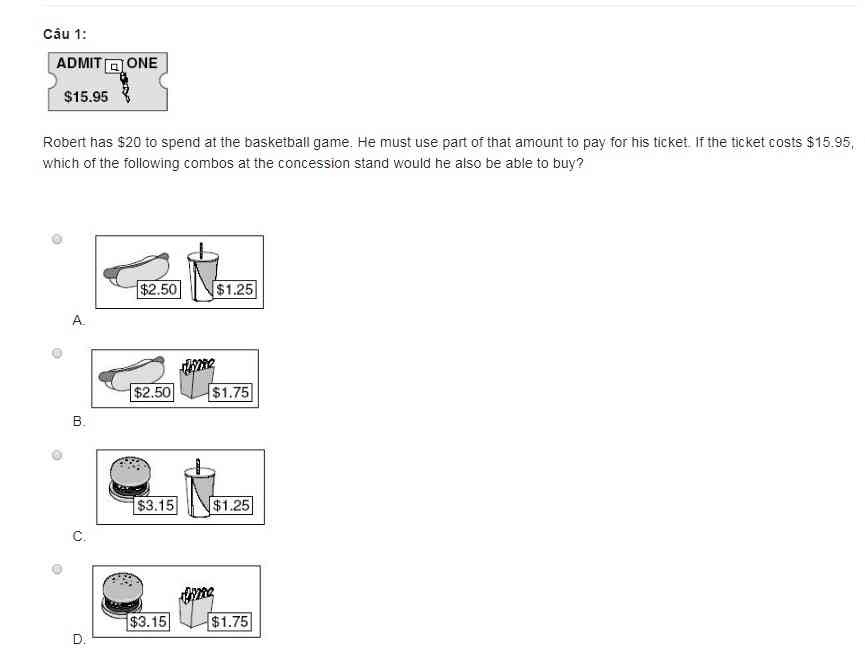 Đề thi học kì 1 lớp 3 môn tiếng Anh trường Tiểu học Chu Văn An, Hải Phòng 2016-2017